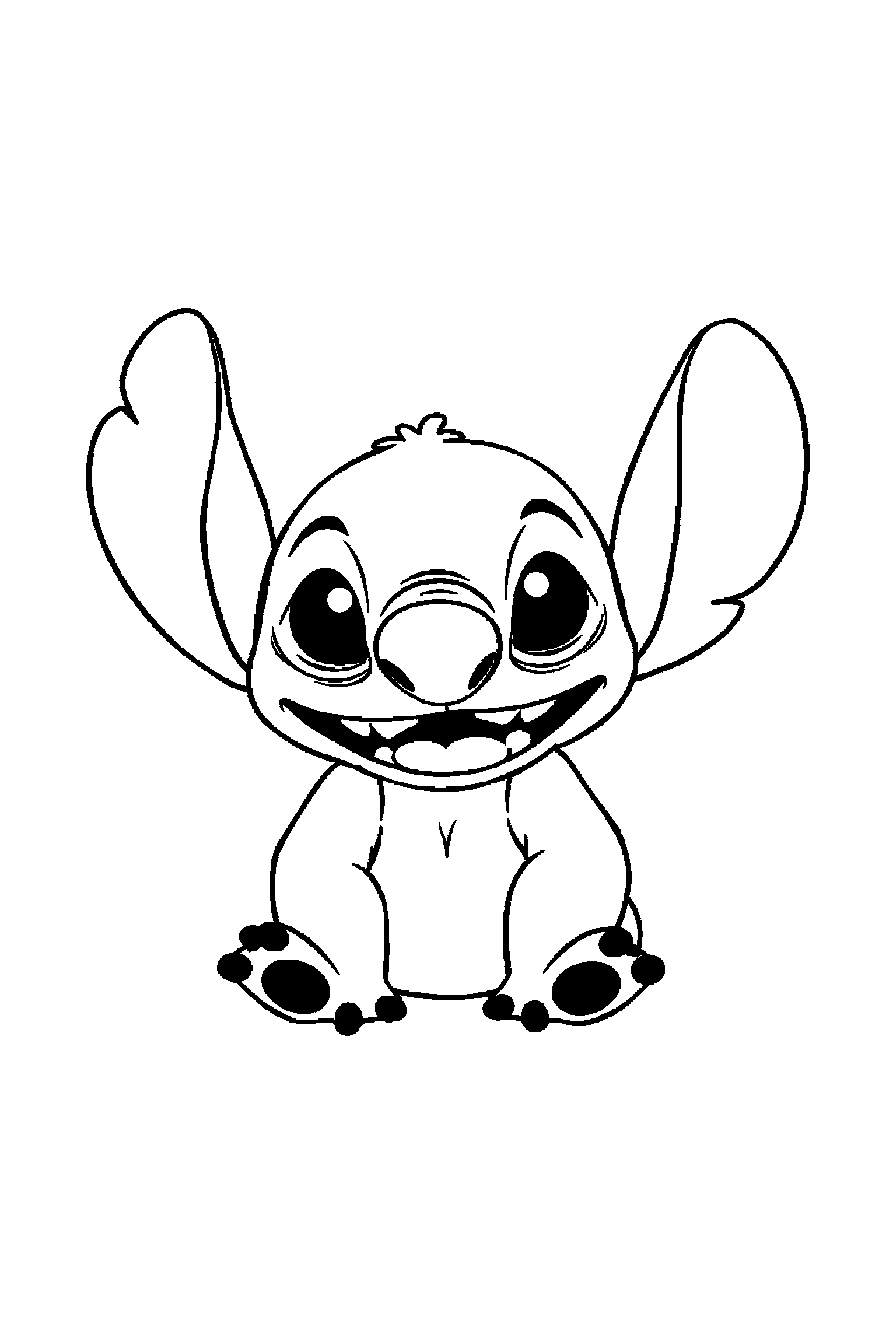 Coloriage Stitch gratuit à imprimer : coloriage moyen a imprimer