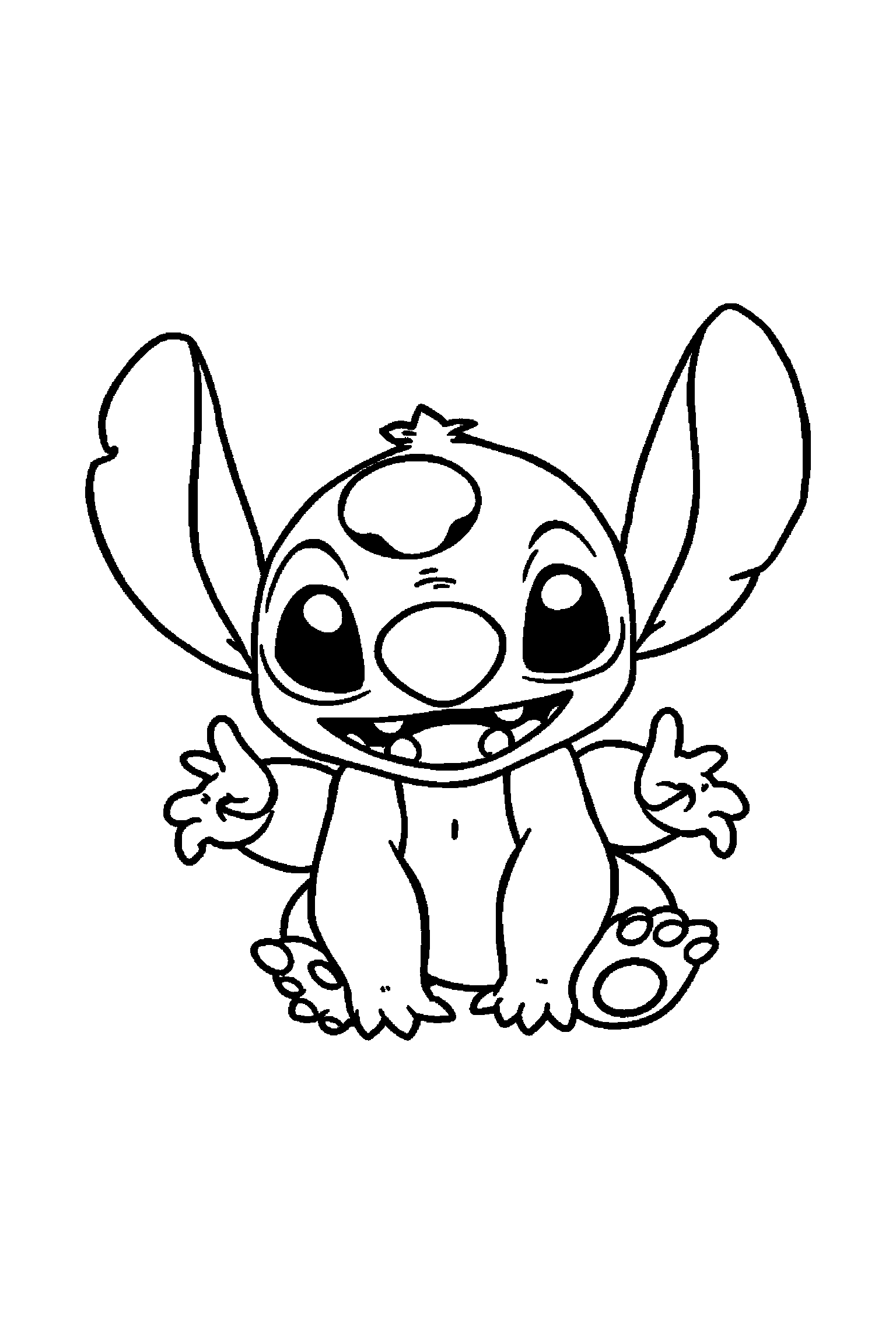 Coloriage Stitch gratuit à imprimer : coloriage difficile a imprimer