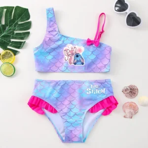 Maillot de Bain Stitch Sirène Angel et Stitch coeur