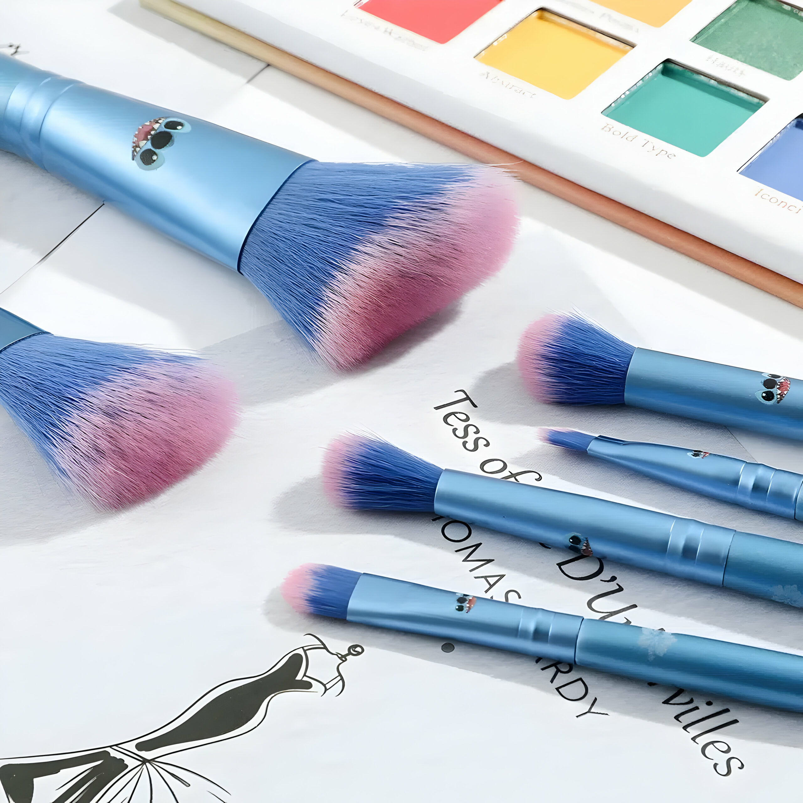Set de 6 pinceaux de maquillage Stitch en plastique – Image 5