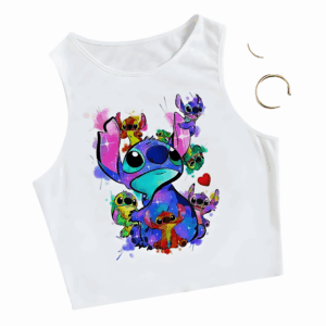 Débardeur femme Stitch en polyester, modèles A à D