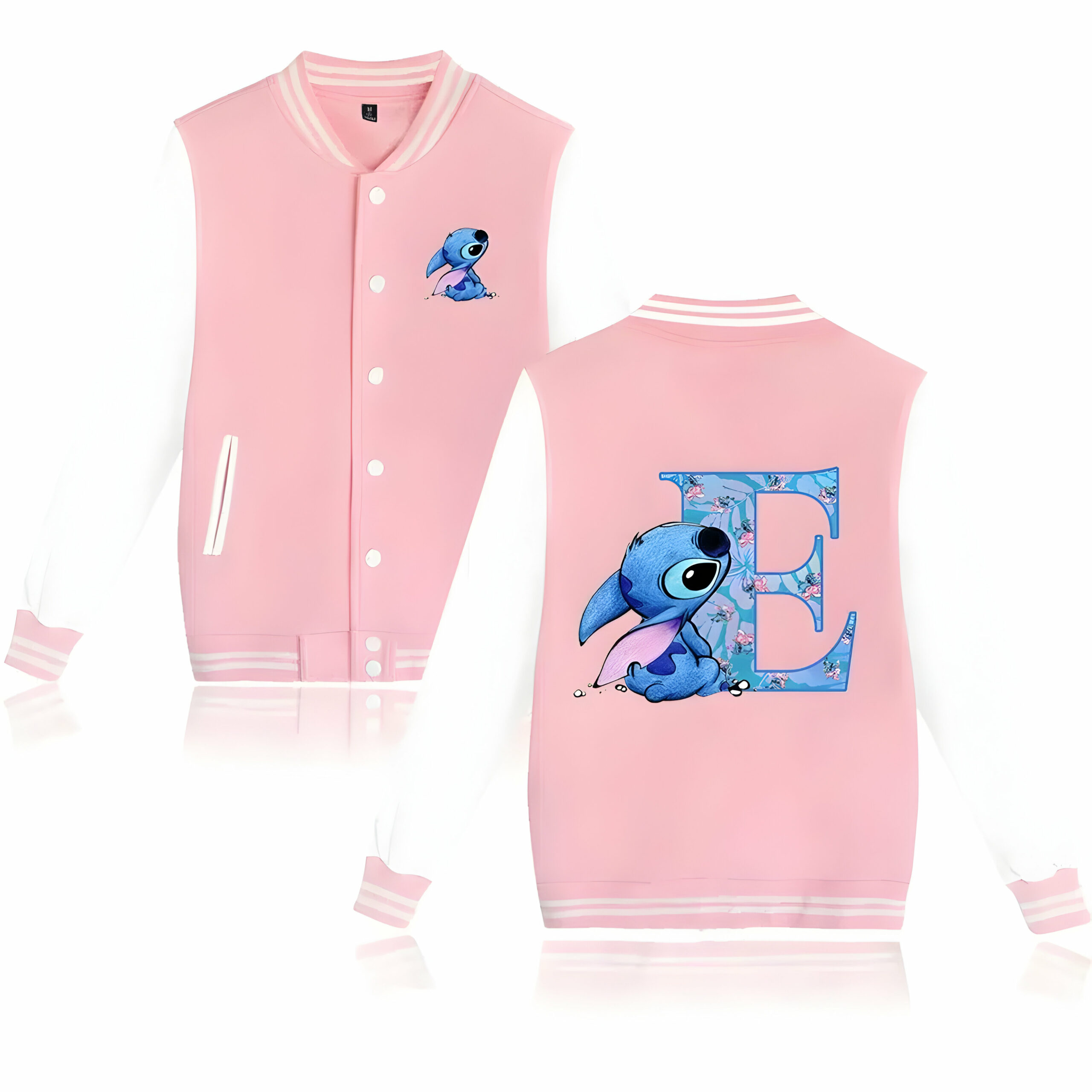 Veste Stitch rose à manches blanches – Image 6