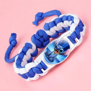 Bracelet Stitch Tressé Bleu pour Enfant