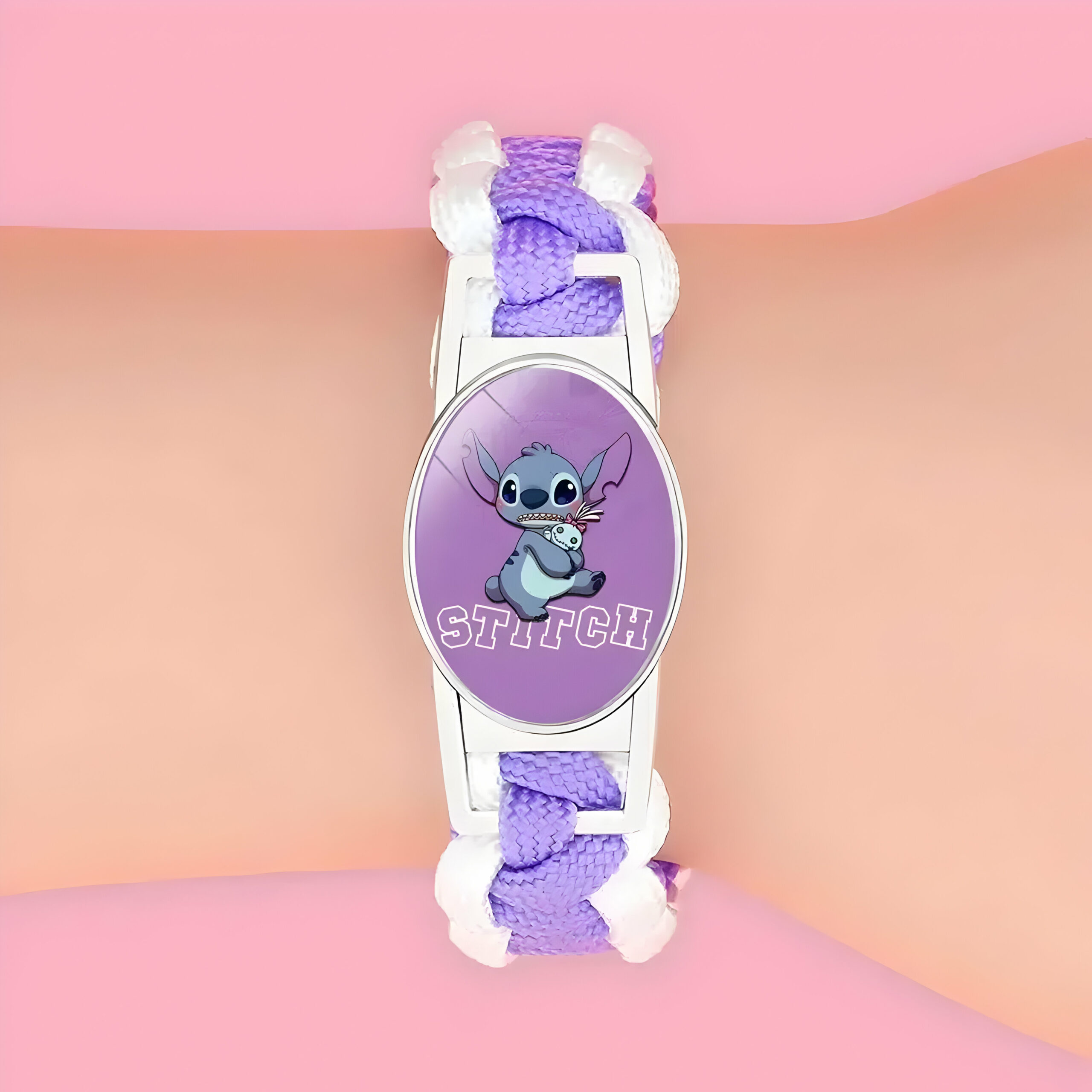 Bracelet tressé Stitch enfant réglable en nylon – Image 5