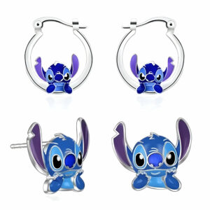 Créoles Stitch en alliage de zinc