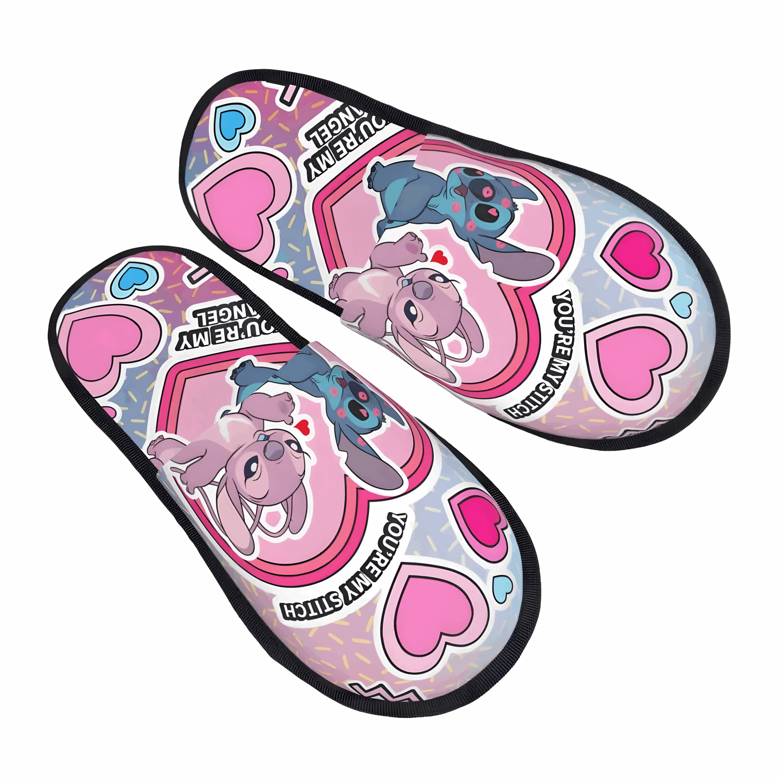 Chaussons Lilo et Stitch Saint-Valentin, Stitch et Angel