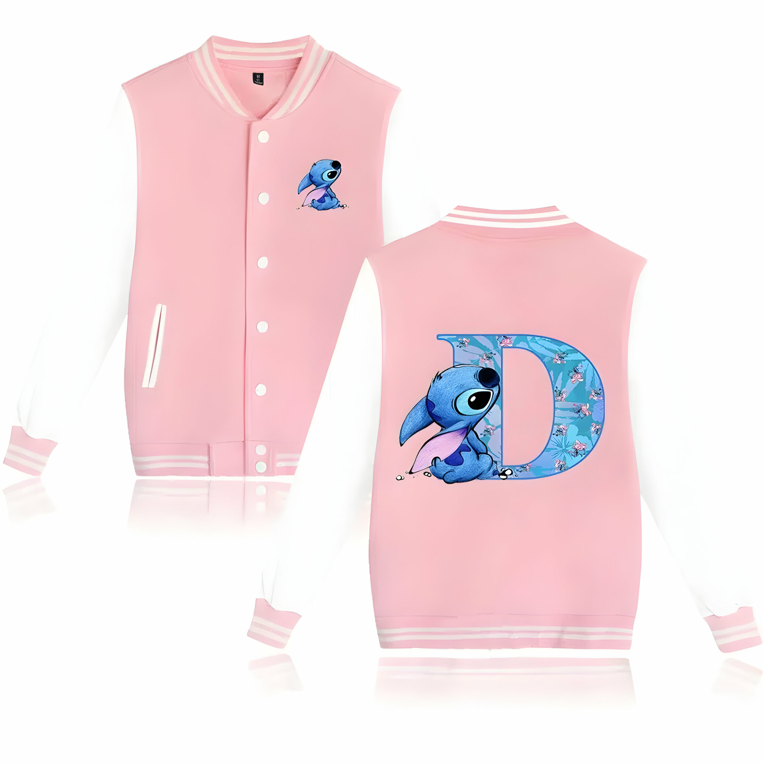 Veste Stitch rose à manches blanches – Image 5