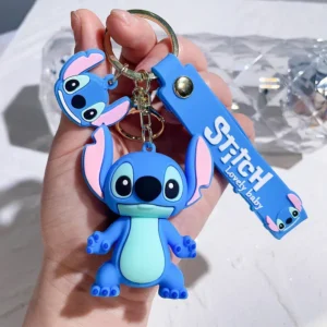 Porte Clé en Silicone Stitch Bleu