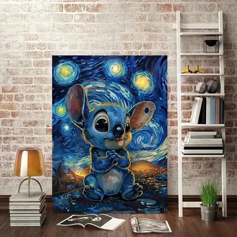 Tableau Stitch Ciel Étoilé sur Canvas – Image 2