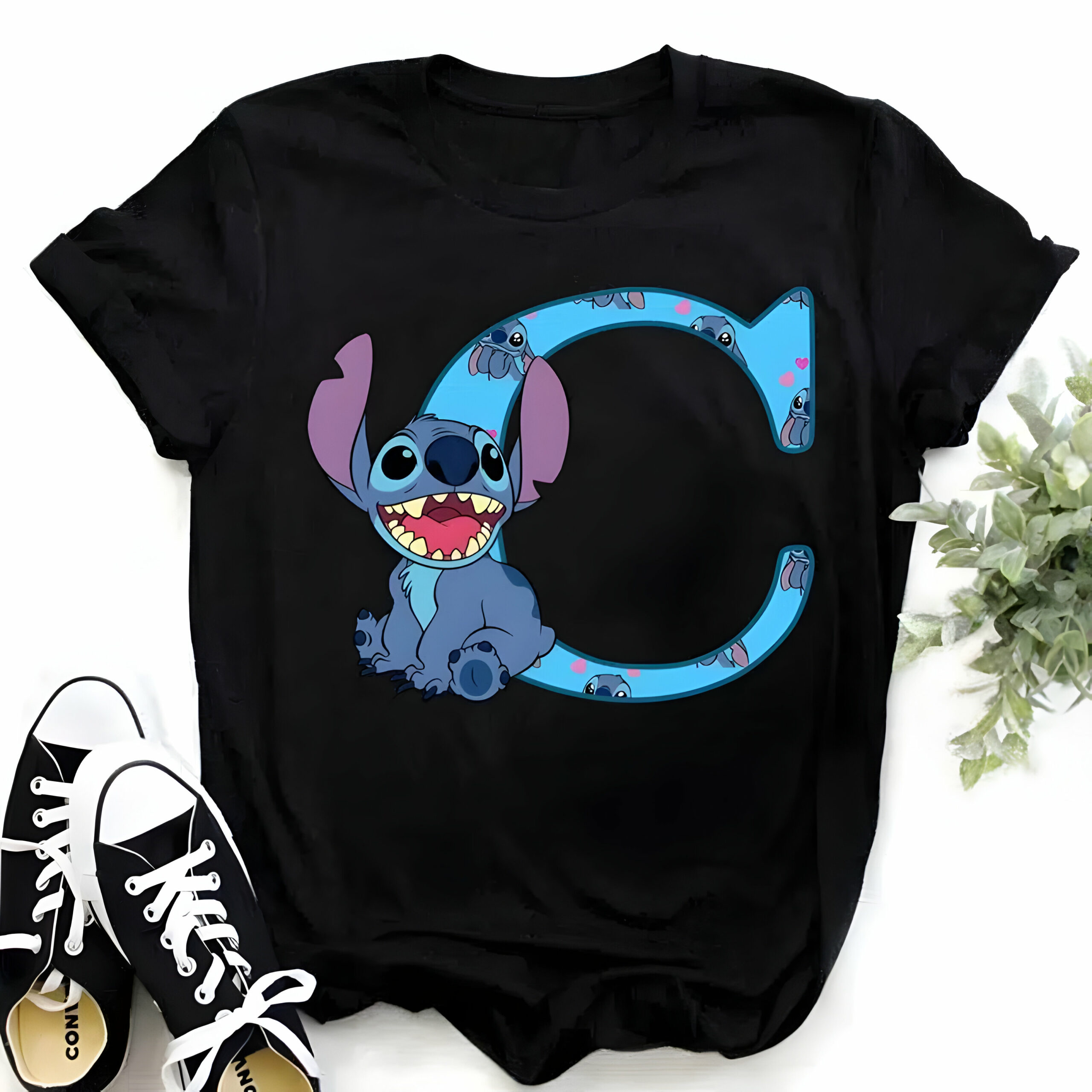 T-shirt Stitch à initiale – Image 3