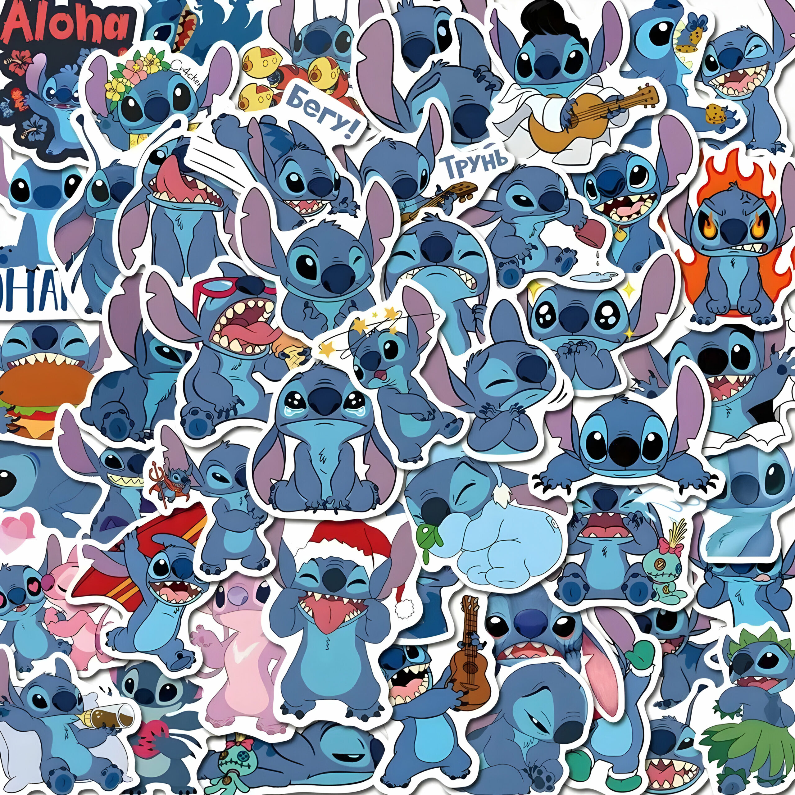 Autocollants Stitch en lot de 50 – Image 2