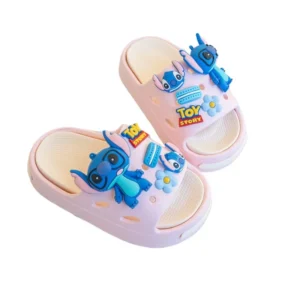 Claquettes Stitch Rose poudré Stitch bleu pour Fille