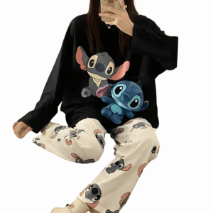 Pyjama Stitch noir femme