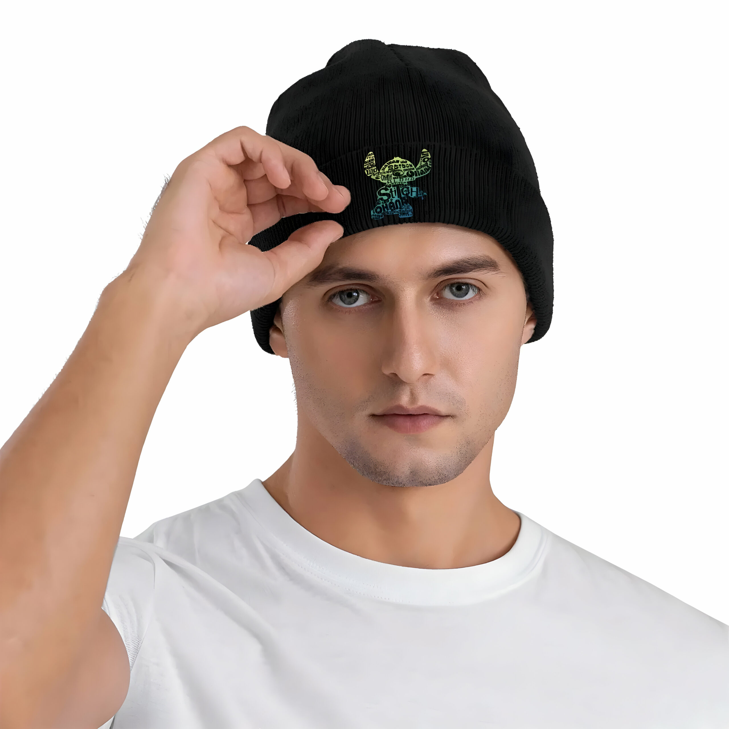 Bonnet homme Stitch en acrylique – Image 3