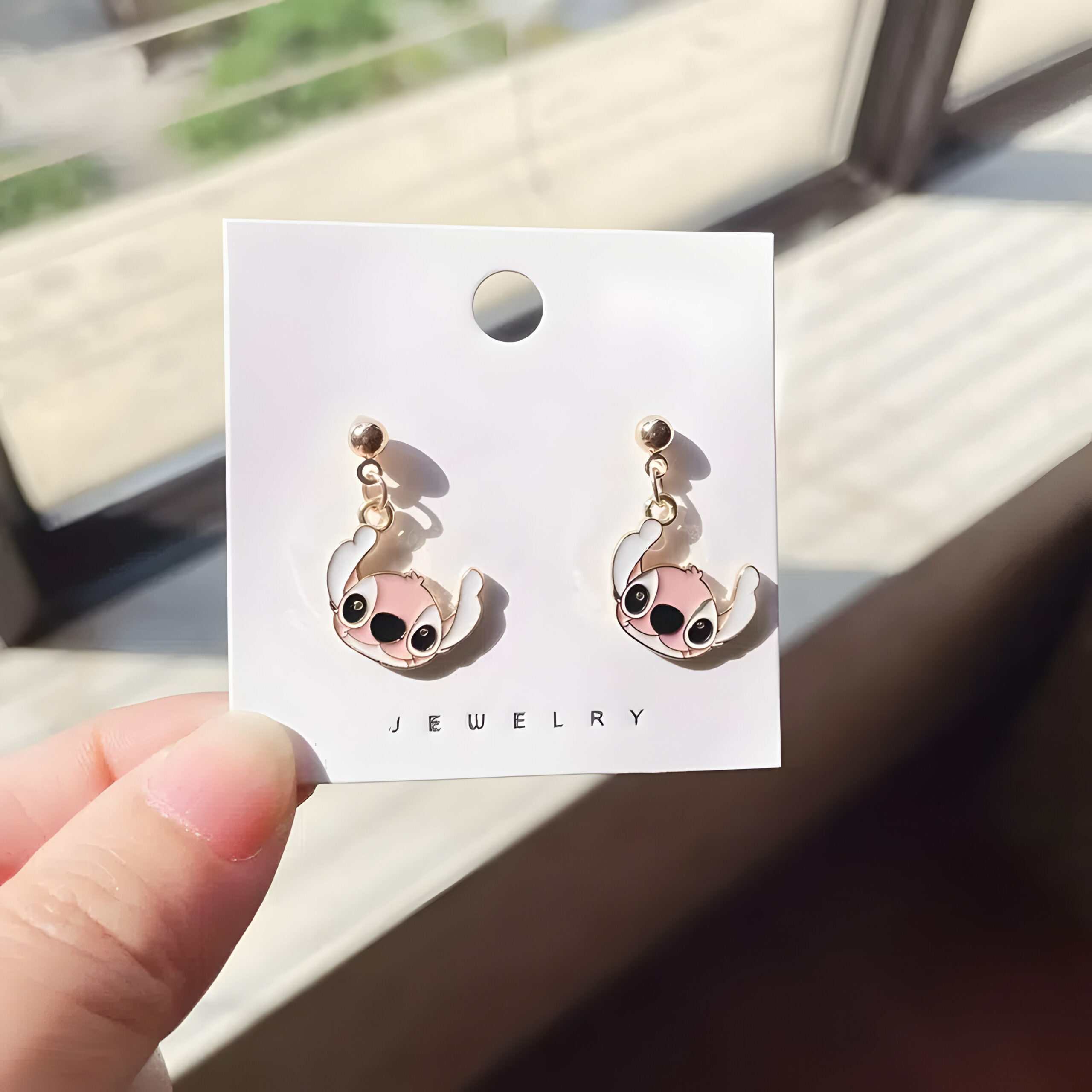 Boucle d’oreille Stitch 2cm en alliage de zinc pour fille – Image 4