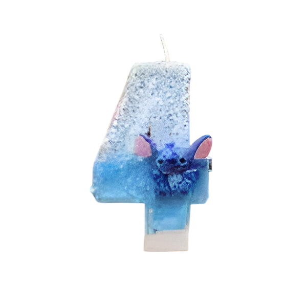 Bougie Stitch chiffre 4