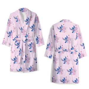 Peignoir Stitch et Angel rose