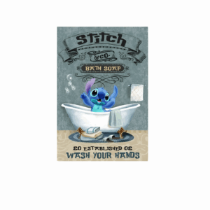 Tableau Stitch pour toilettes