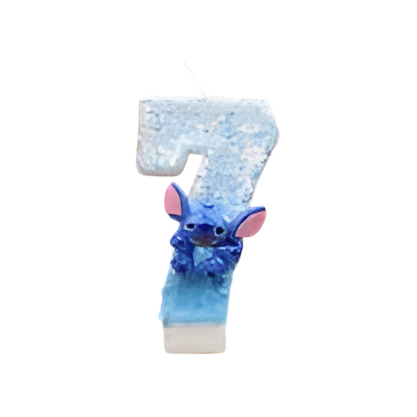 Bougie Stitch chiffre 7