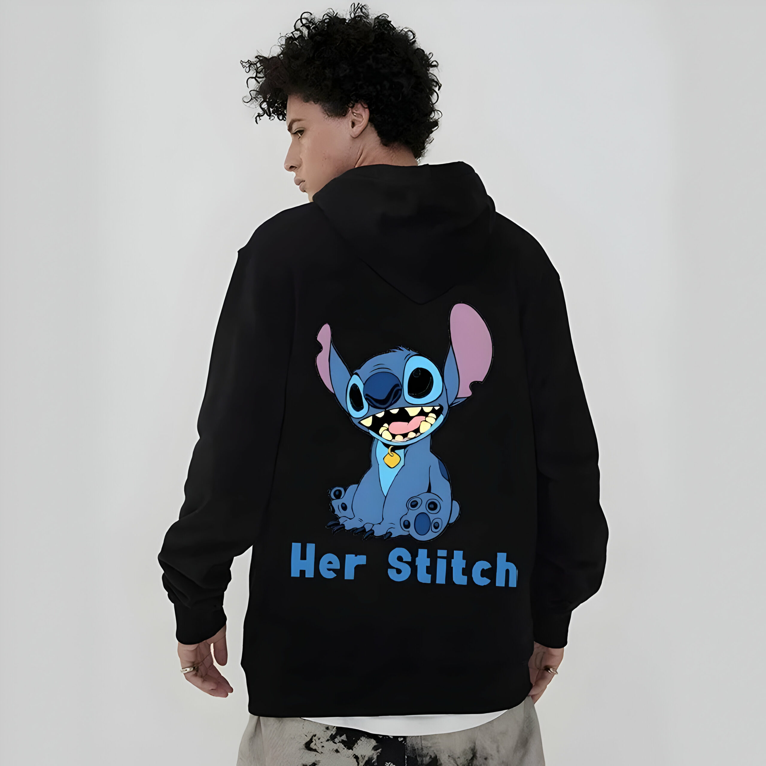 Sweat couple Lilo & Stitch à capuche, Angel ou Stitch – Image 3