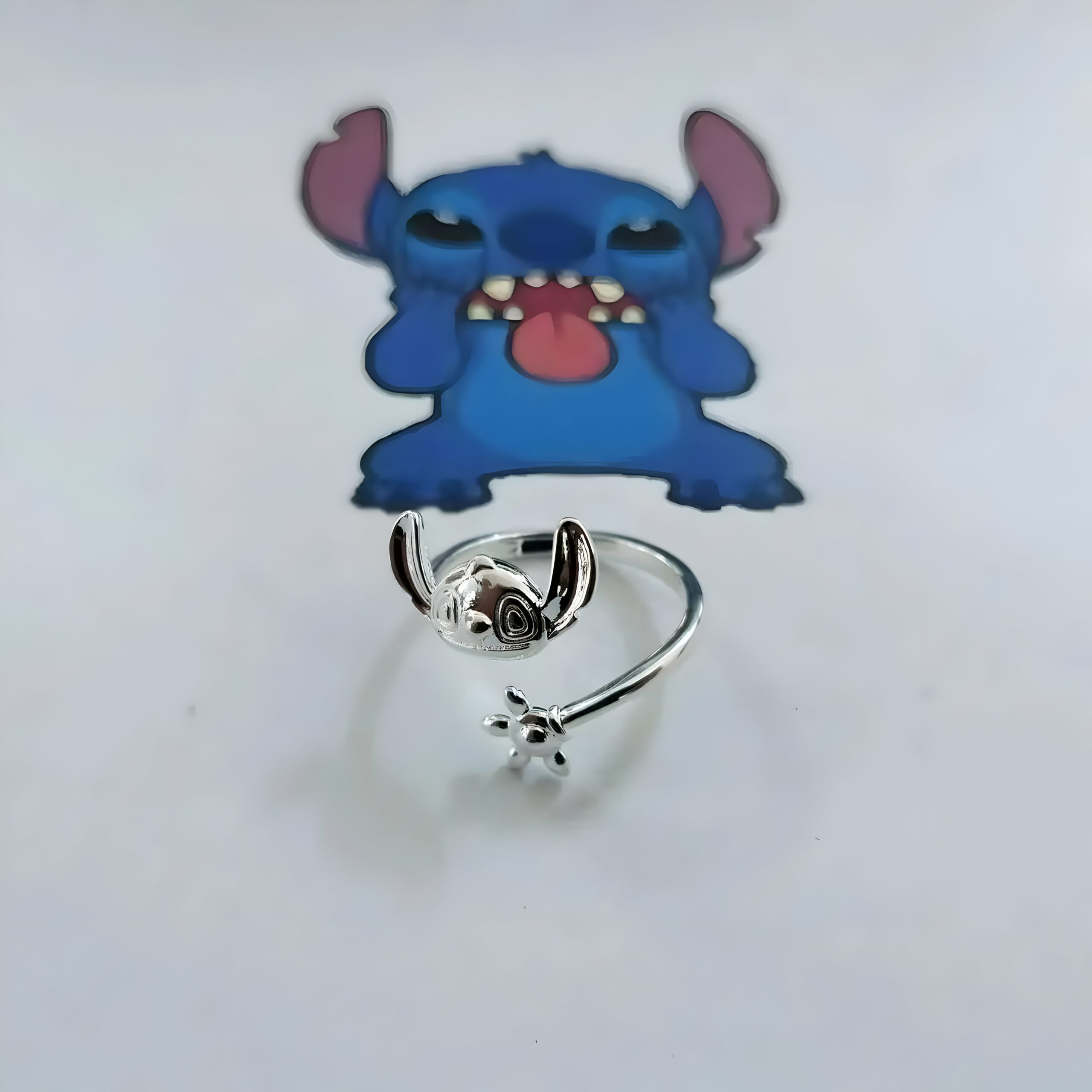 Bague Stitch ajustable en métal – Image 3