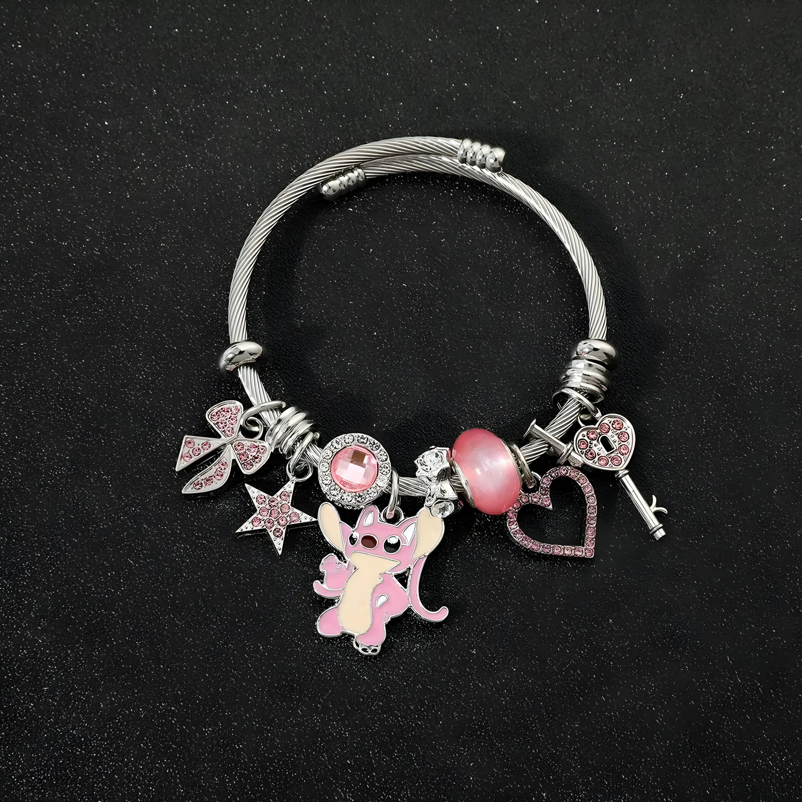 Bracelet Lilo et Stitch avec pendants Stitch et Angel – Image 7