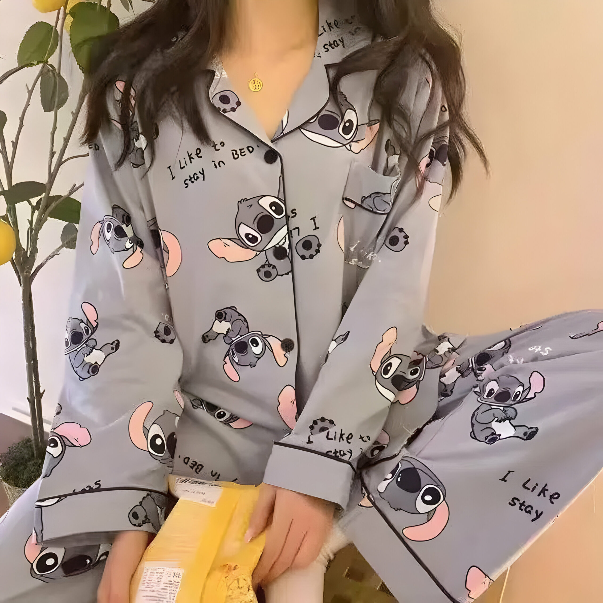 Pyjama Stitch bleu en polyester – Image 2