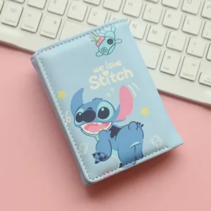 Porte Monnaie Imprimé Stitch Mignon bleu de dos