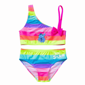 Maillot de bain Stitch coloré deux pièces à une bretelle