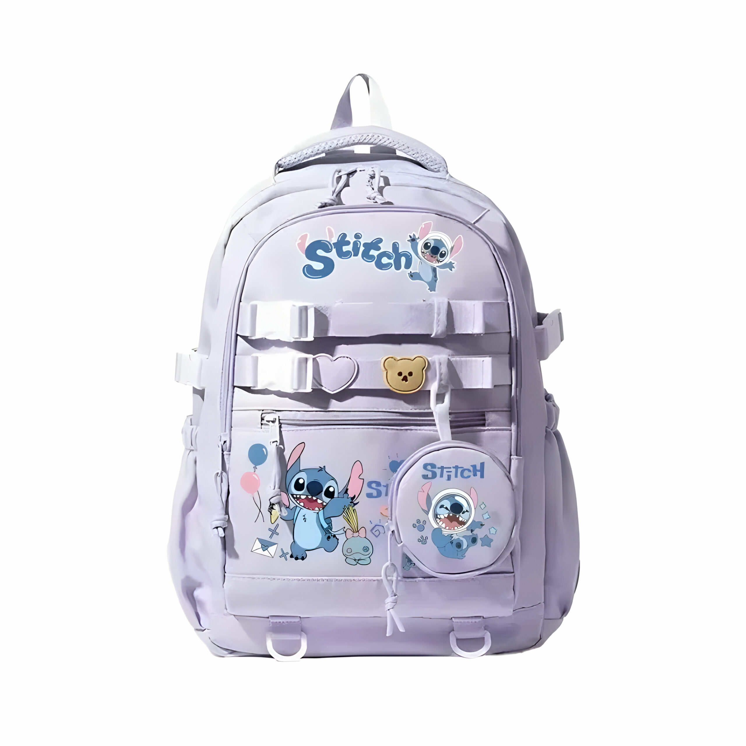 Sac à dos étudiant Stitch en nylon 45x30x22cm – Image 2