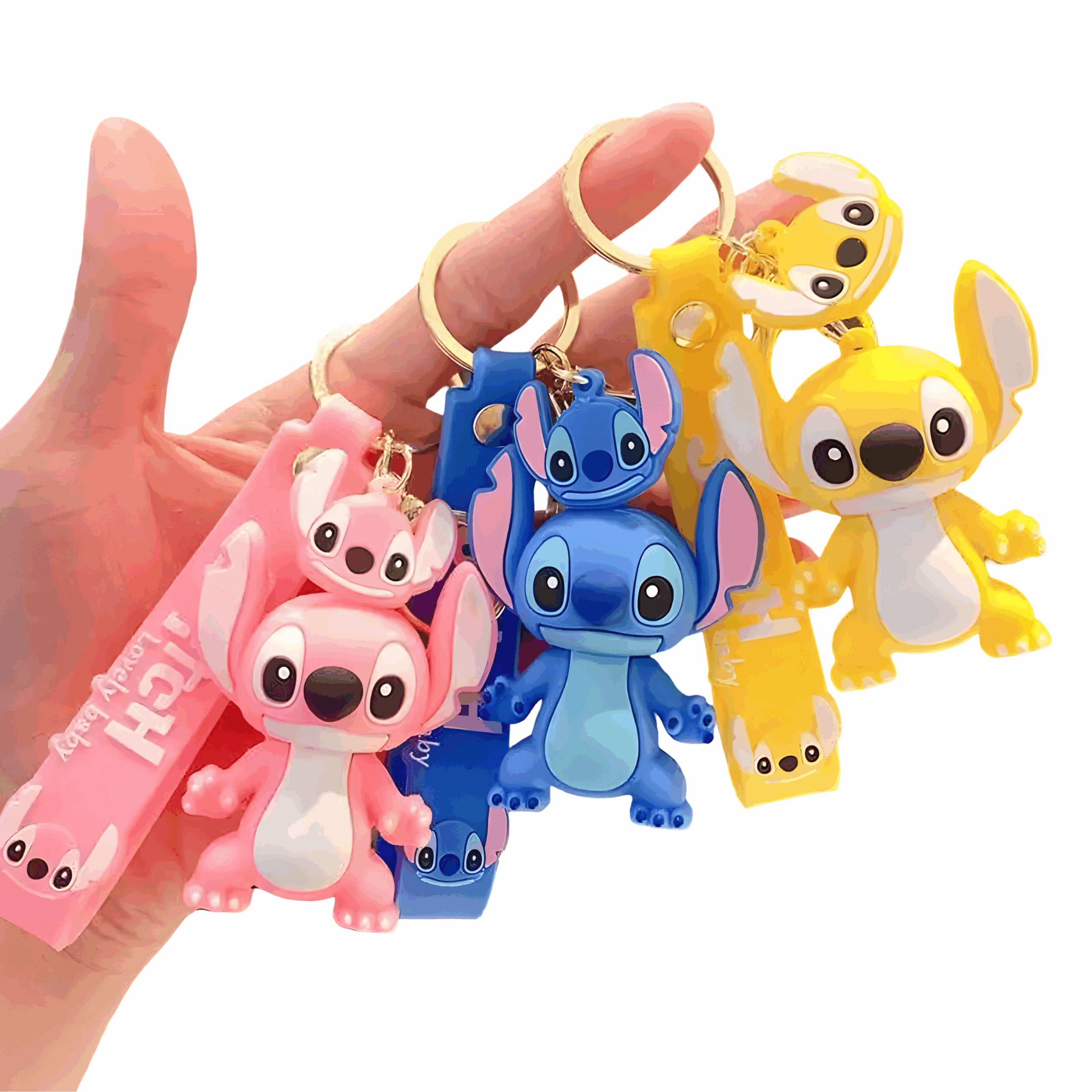 Porte-clés Stitch en plastique modèle coloré