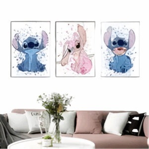 Tableau Stitch et Angel sur canvas