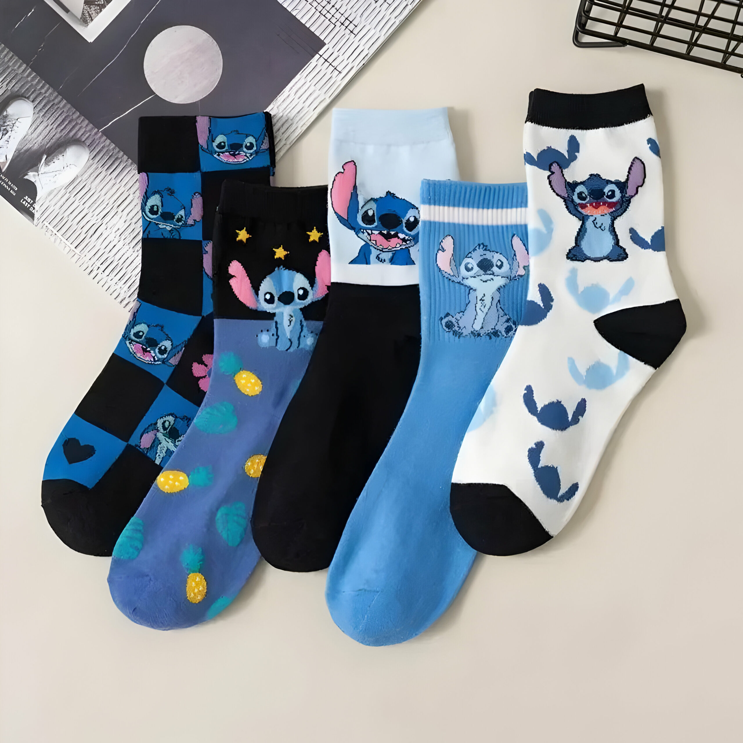 Chaussettes Stitch lot de 5 paires, taille 36-45 – Image 4