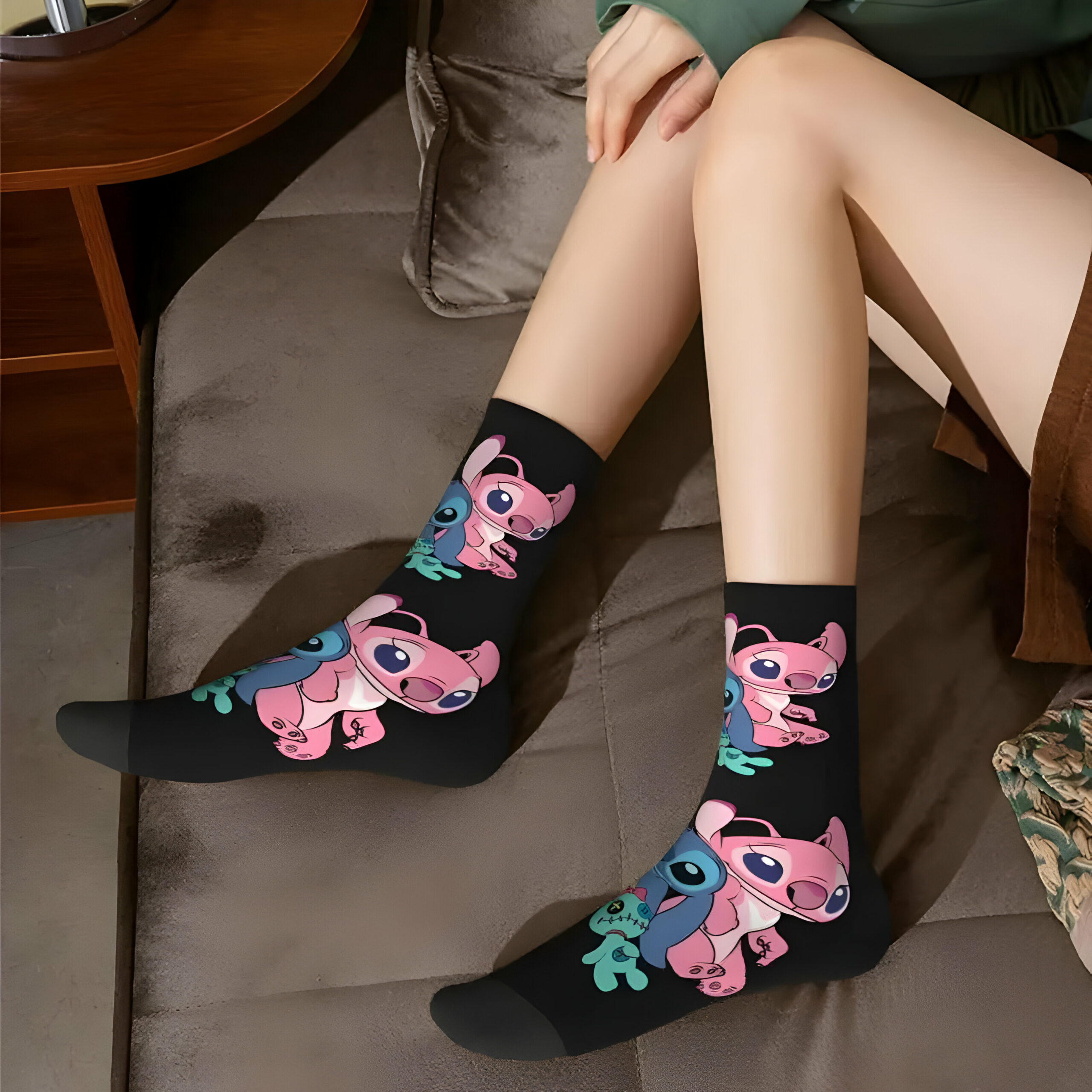 Chaussettes hautes Lilo & Stitch avec Angel en polyester – Image 4