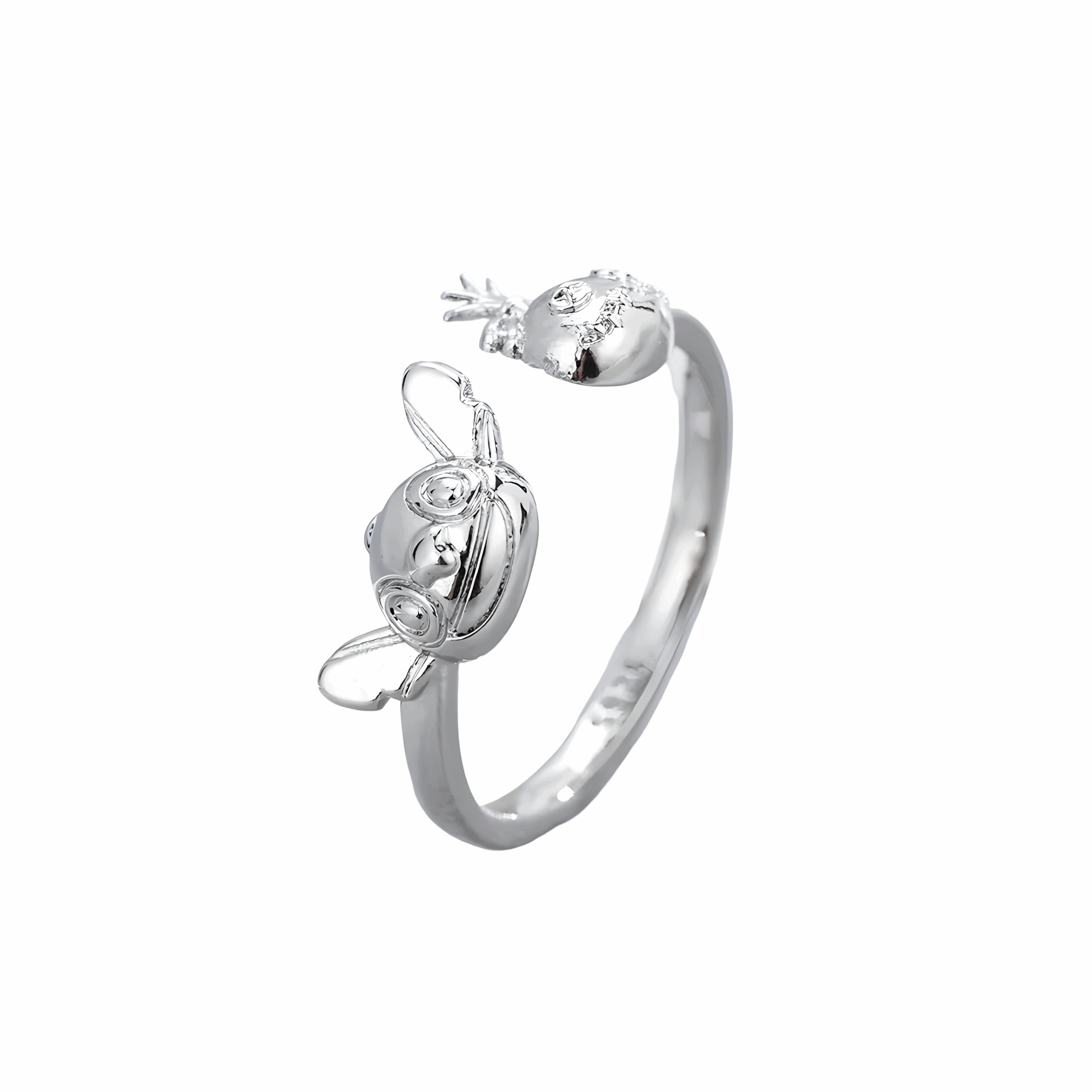 Bague Stitch argentée ajustable
