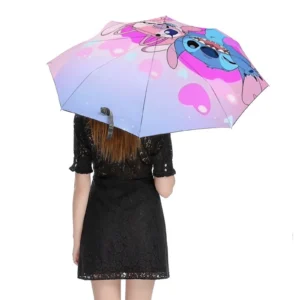 Parapluie Stitch et Angel rose
