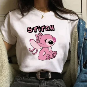 T shirt Stitch Simple qui depasse pour Femme