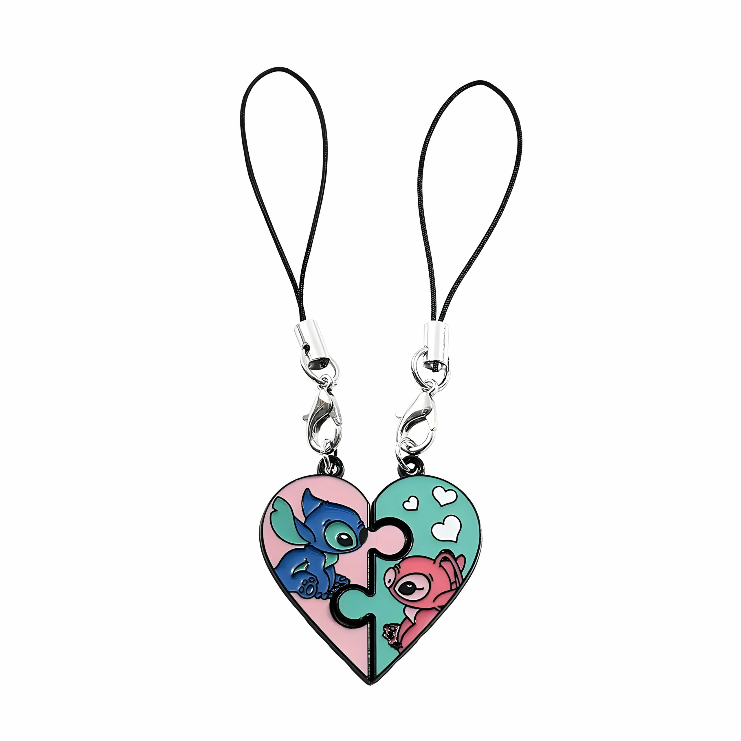 Porte-clé puzzle Stitch en métal pour couple - Lilo et Stitch – Image 4