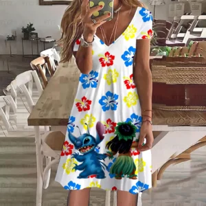 Robe Stitch d’Été et danseuse hawaienne pour Femme