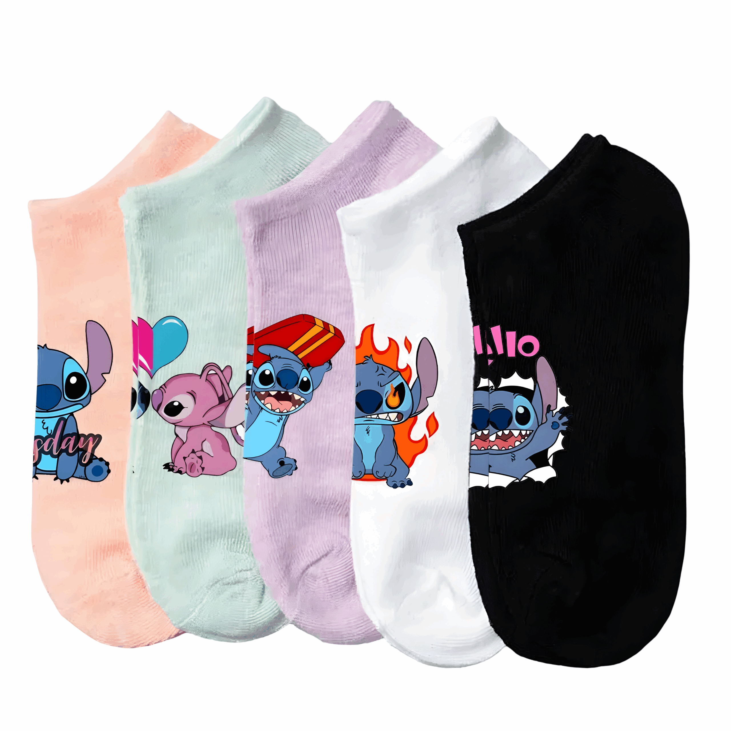 Chaussettes courtes Stitch polyester