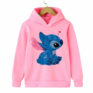 Sweat rose Stitch à capuche
