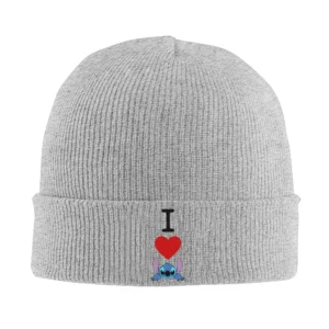 Bonnet I Love Stitch Gris