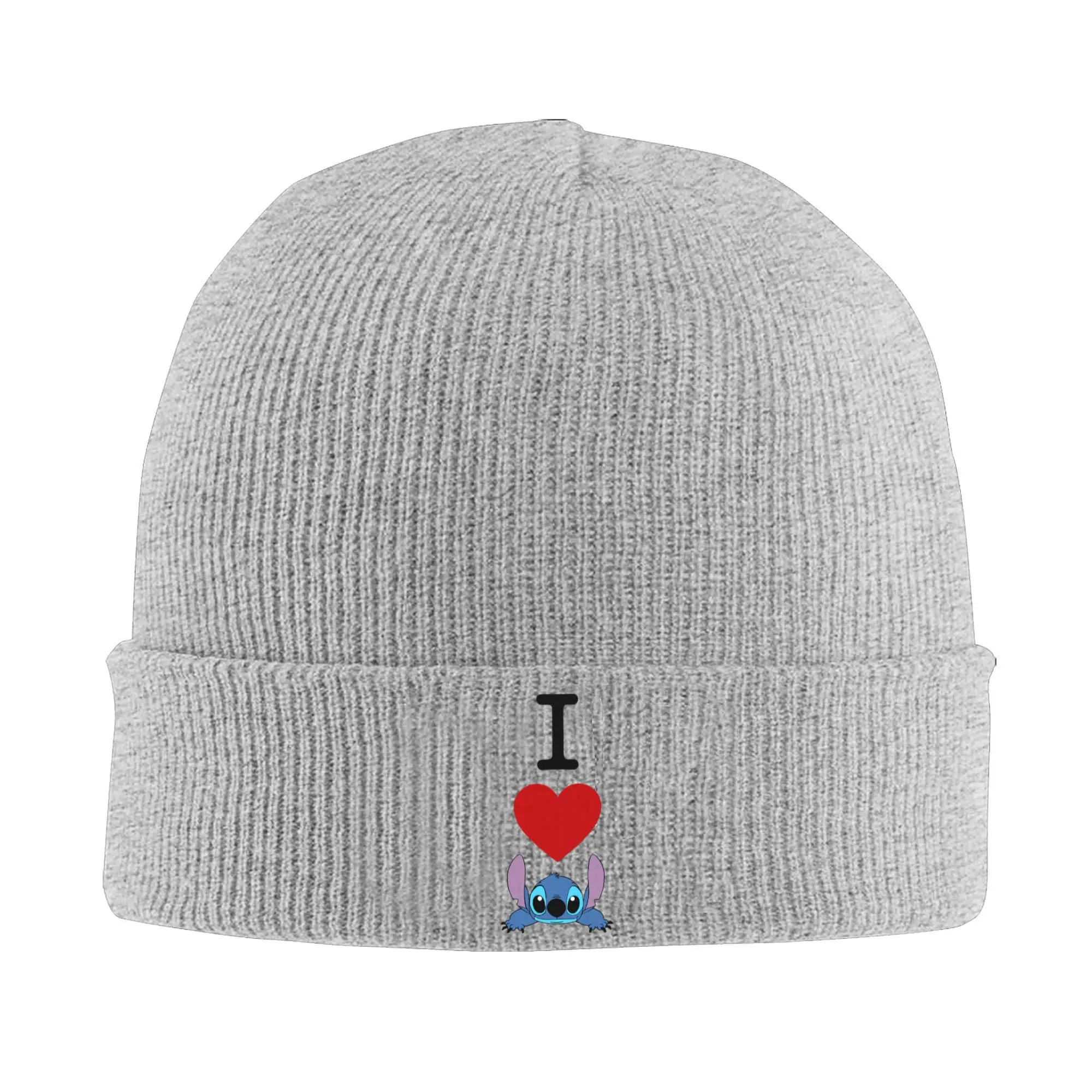 Bonnet I Love Stitch Gris