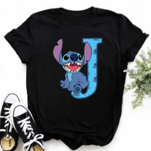 T shirt Stitch Initial lettre J