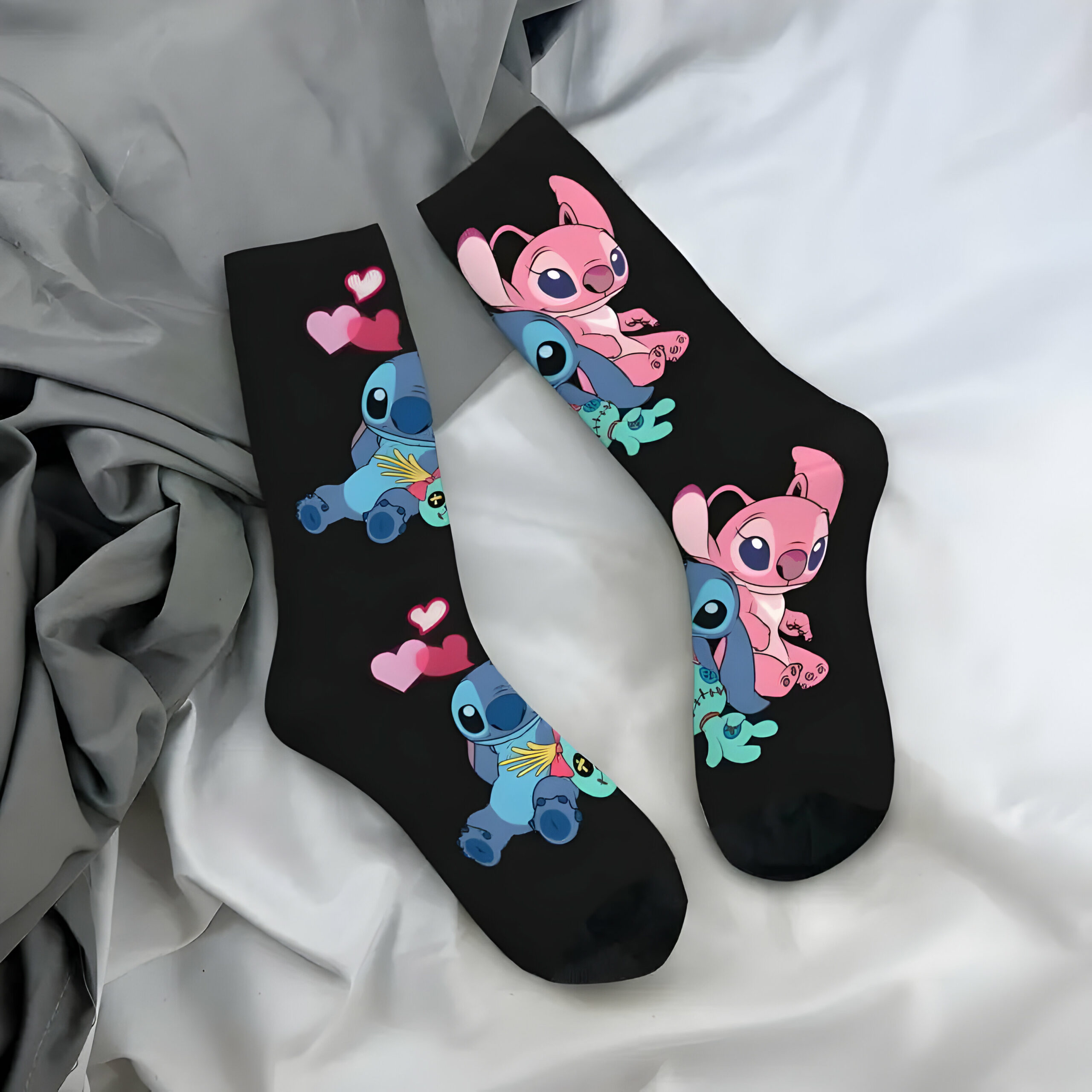 Chaussettes hautes Lilo & Stitch avec Angel en polyester – Image 2
