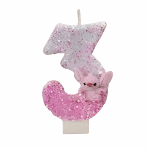 Bougie Stitch Angel chiffre 3