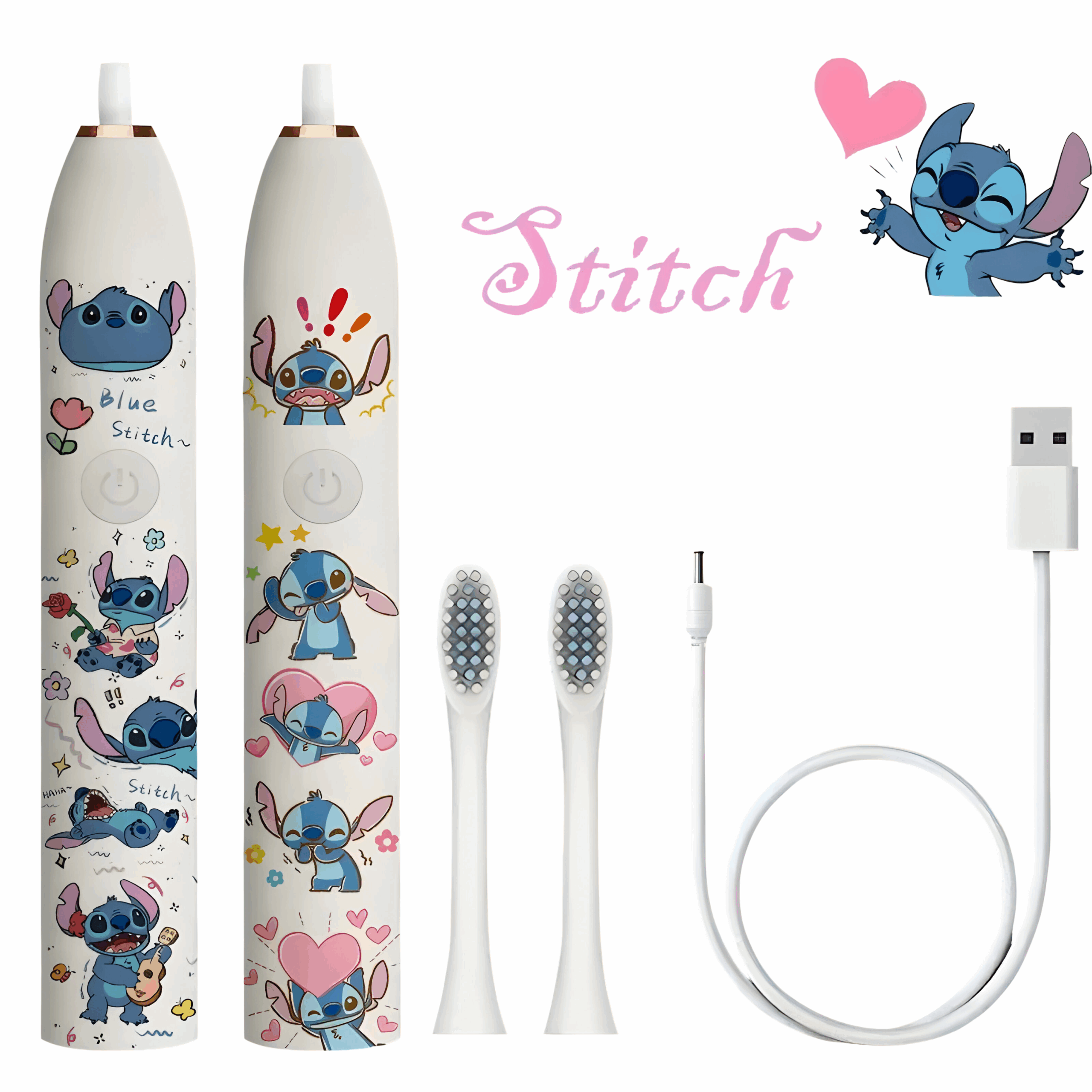 Brosse à dents électrique Stitch en plastique