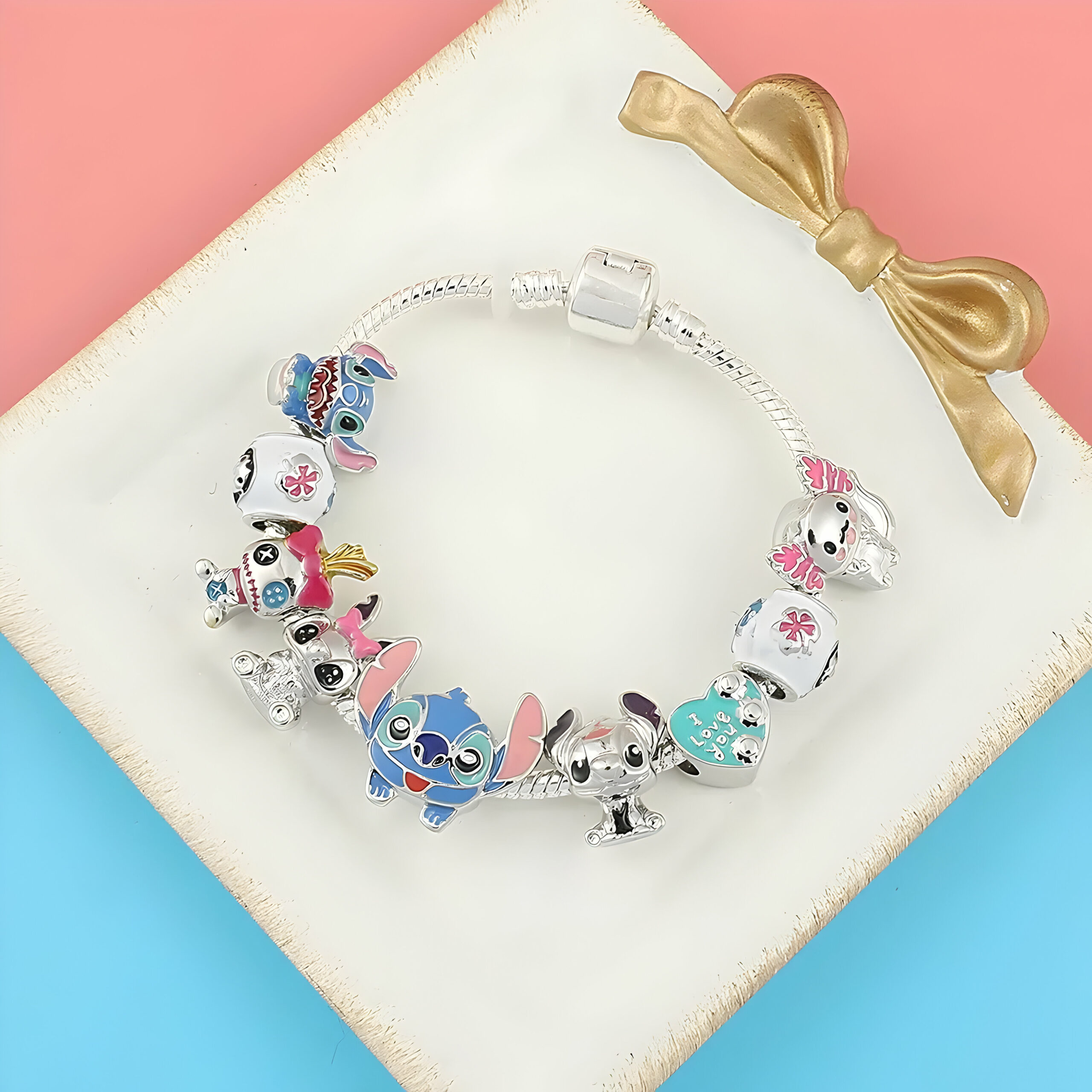 Bracelet Stitch en métal – Image 3