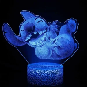 Lampe Stitch en Acrylique glace en main