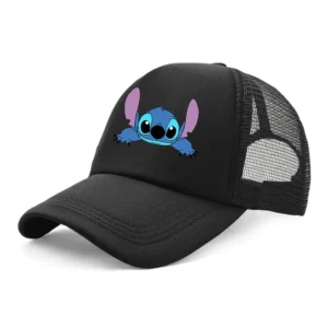 Casquette Stitch Noire en Maille accoude
